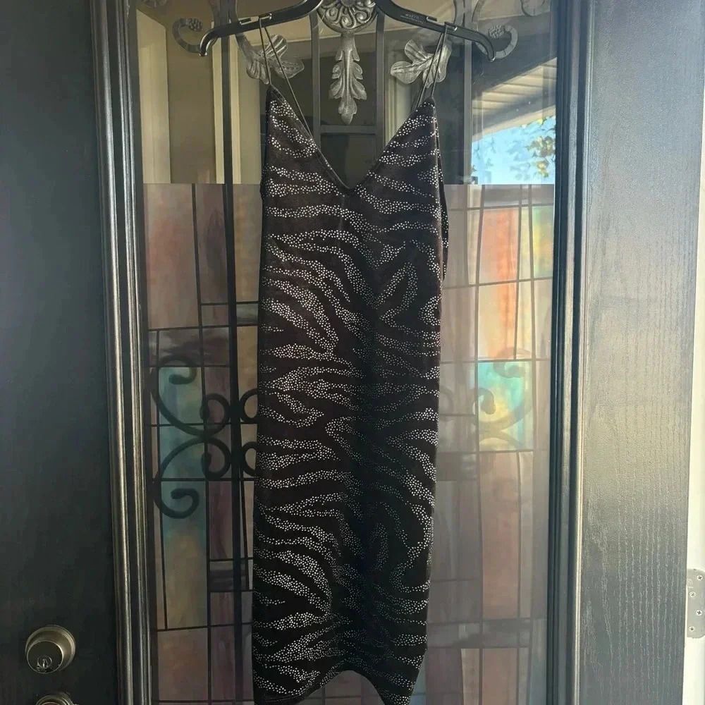 h&m animal print bodycon dress